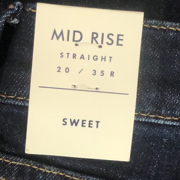 LUCKY BRAND Women’s SWEET Mid-Rise Straight 20x35 Dark Wash Jeans NWT - Picture 7 of 13